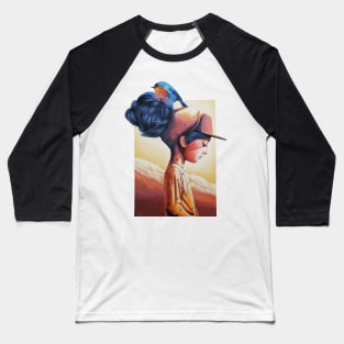 Lovely Girl Nature Lovers Urban Style Baseball T-Shirt